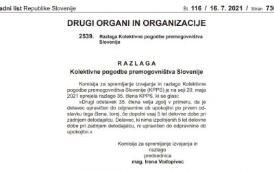 Razlaga Kolektivne pogodbe premogovništva Slovenije (KPPS)